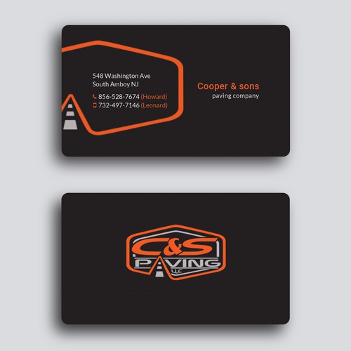 We are an asphalt paving company  card with character, style, stands out from everyone nothing bland no white ,add stuff Design réalisé par SUJAN SARDER