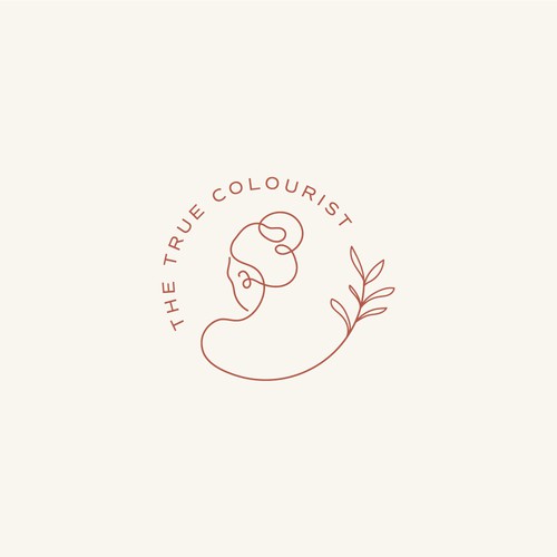 warm boho salon logo with simple style incorporating hair or symbol or flowers/leaves, aztec, earthy natural design Design by anx_studio