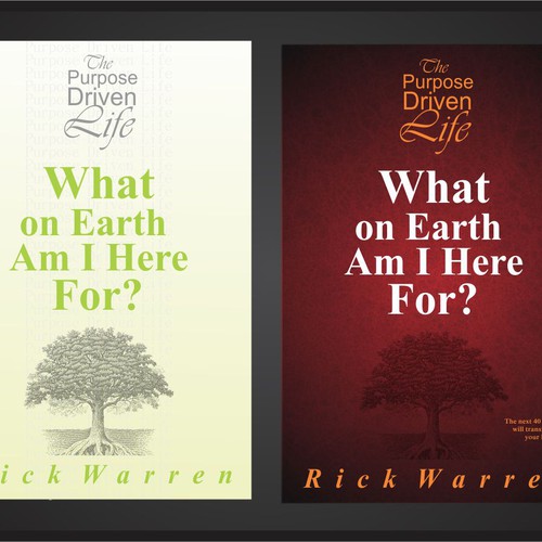 Book cover redesign for "What on Earth Am I Here For? The Purpose Driven Life" by Rick Warren Design by DimasDesigner