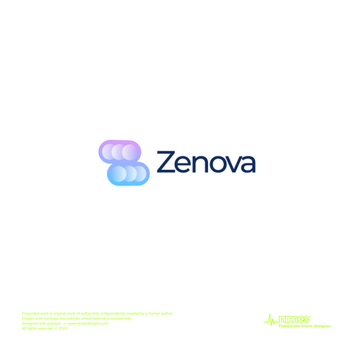 Zenova Logo: Revolutionary suite of health and wellness mobile apps Design by nmxdsgns™