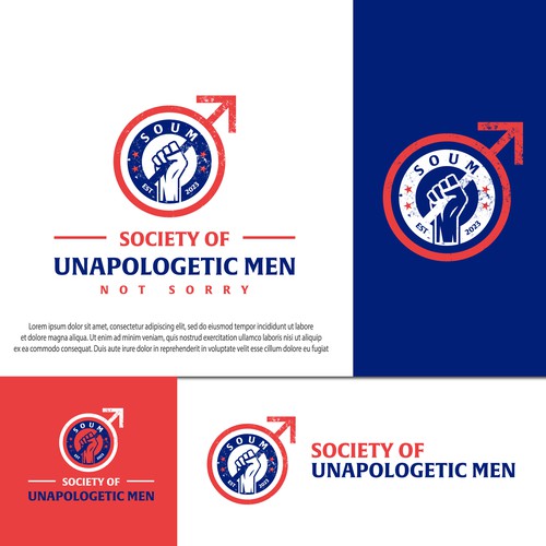 We need a bold,in your face design promoting the unapologetic man! Design by MUstudio!