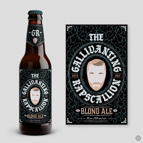 Design di "The Gallivanting Rapscallion" beer bottle label... di Lasko