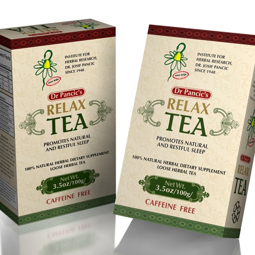 Graphic design for tea package