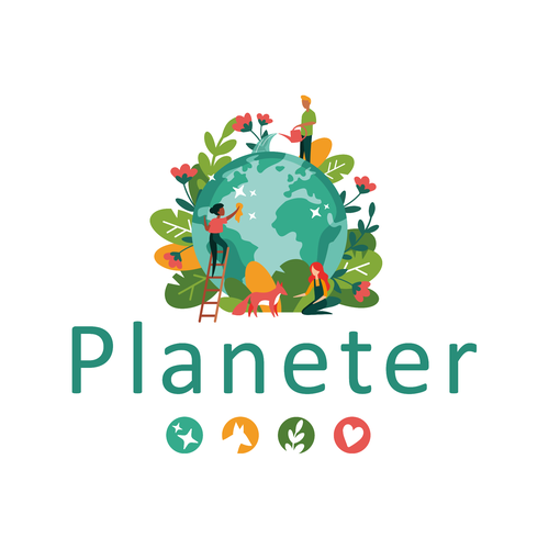 Create an inspiring logo for Positive Planet People Design by Ameline Studio