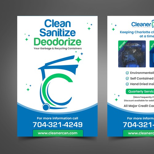 Design a Promotional Flyer for Our Trash Can Cleaning Business Design by Artist@Joy