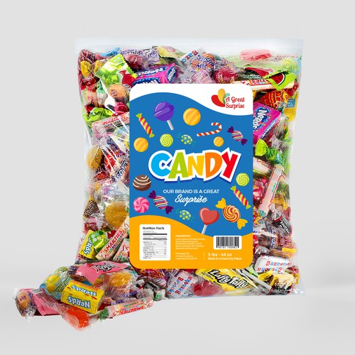 Design a modern, clean, chic, and professional candy label. Réalisé par HASHIM DESIGN ✔️