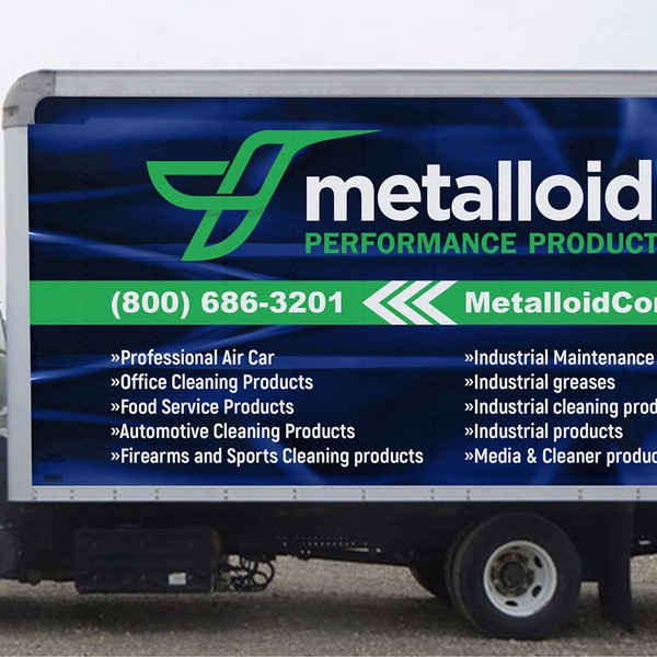 Design a unique eye catching Truck Wrap for Metalloid1 Performance Products