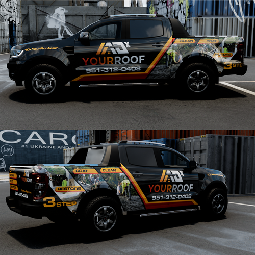 10xYourRoof - truck wrap Design by TANSA ART