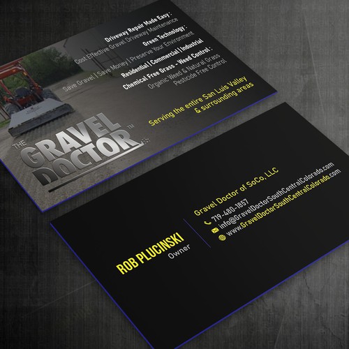 I need a powerful business card for my environmentally friendly driveway services business! Design by Felix SH