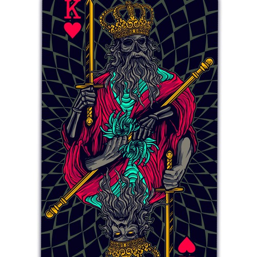 We want your artistic take on the King of Hearts playing card Design by Dope Hope