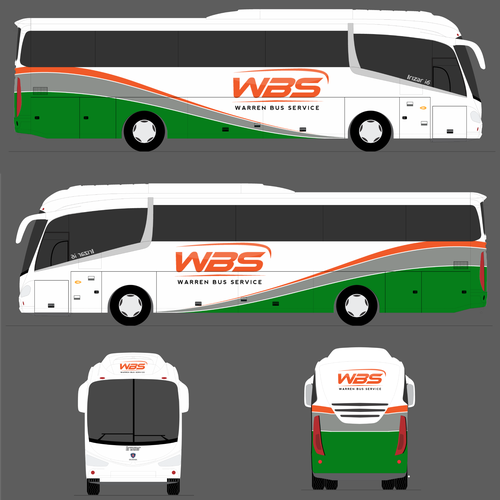 Charter Bus Graphics Incorporating Company Logo Competition Design by The Faisel