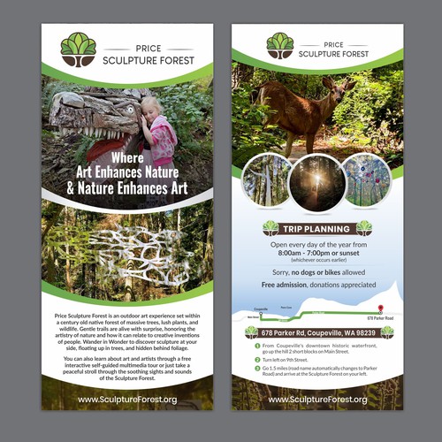 Enticing Rack Card for Unique and Fun Sculpture Park Nature Preserve Design by Dzine Solution