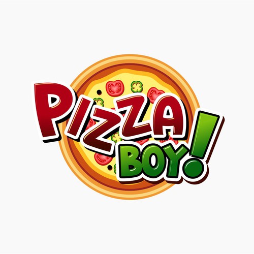 Create a fun and colorful logo for new pizza restaurant Pizza Boy