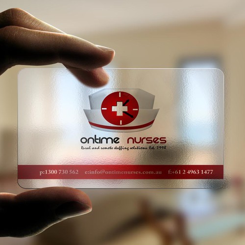 logo and business card for Ontime Nurses Design by ROSARTS