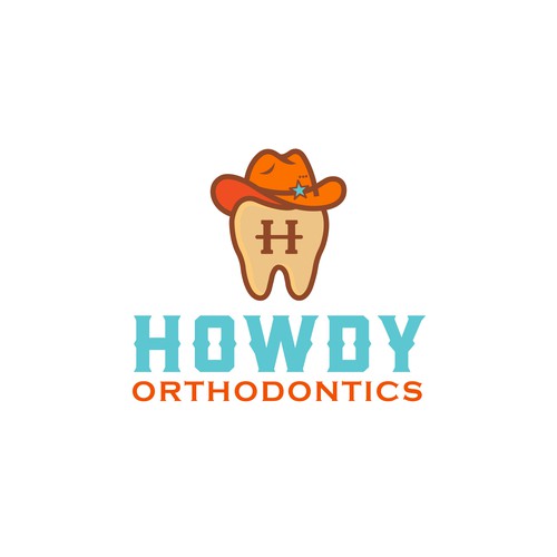 ISO fun, youthful, western themed logo for an orthodontic dental practice in the suburbs Design by Ovita ✏️