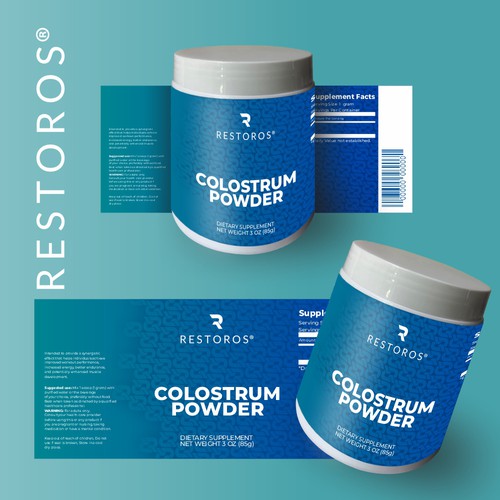 NEW Restoros Supplement Label with Additional Opportunity for Winner (BLIND + GUARANTEED CONTEST) Design by Tabu Things