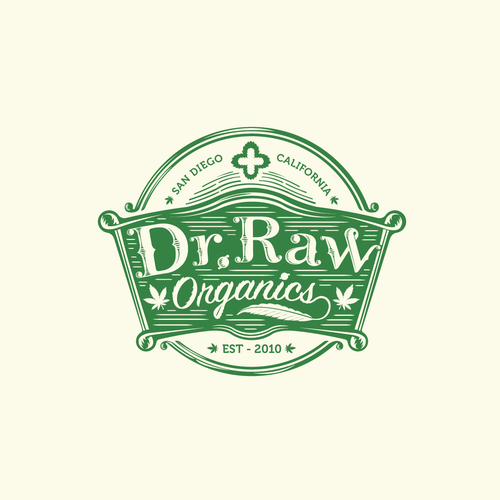 'Dr.Raw' - Organic Cannabis Products Logo Design réalisé par rizkia