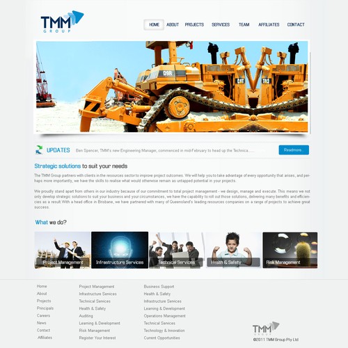Help TMM Group Pty Ltd with a new website design Design por Jijeshp