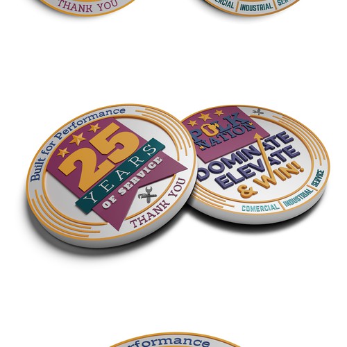 Employee Service Tenure Milestones Commemorative Coin Design by Ardhidesign