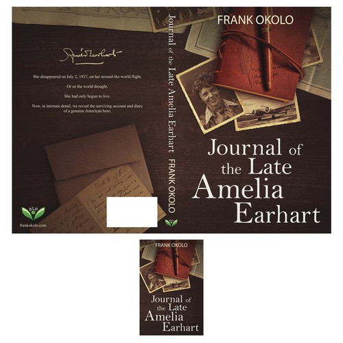 Create an eye-catching and award-winning title for a fictional biography of an iconic American hero, Amelia Earhart. Design by Chameleonstudio74