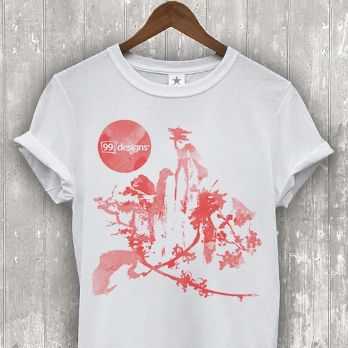 Design WANTED T-shirt design for 99designs JAPAN por "Bali Bird"