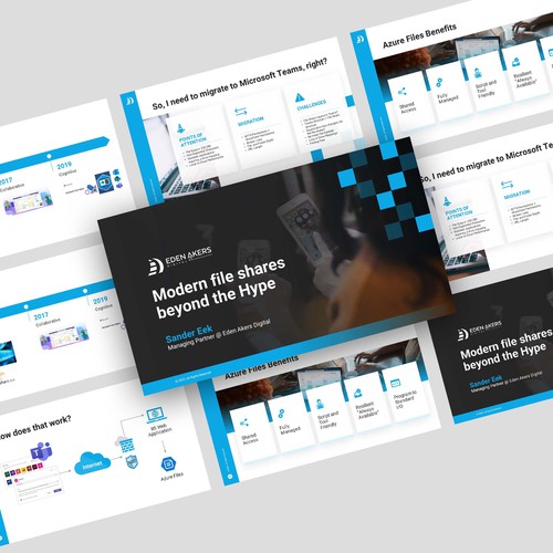 Transforming a powerful PPT Deck to our new company name and branding Design by ferowulan