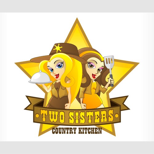 Logo For Two Sisters Country Kitchen Logo Design Contest 99designs