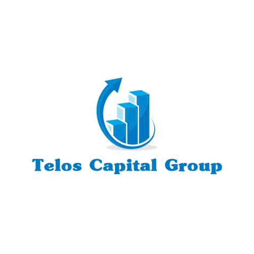 Professional, modern style logo with either "Telos" or "Telos Capital Group" written next to it roughly the same size Design by Moin Hassan Abbasi