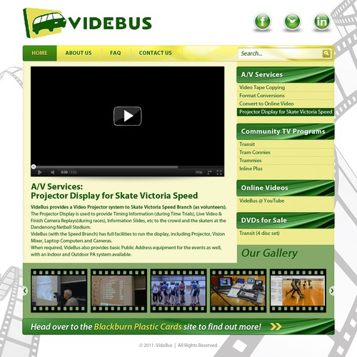 New website design wanted for VideBus / Blackburn Plastic Cards Design von Samodiva