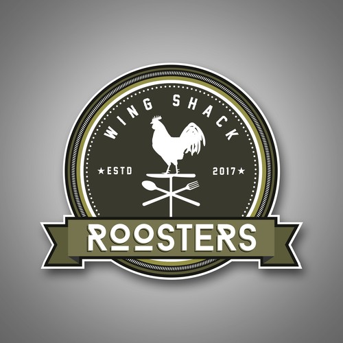 Design a logo for "Roosters Wing Shack" Design réalisé par nina15™