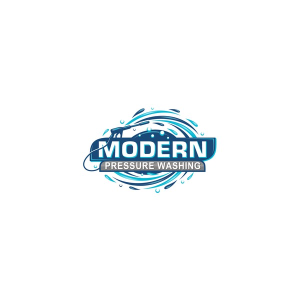 Modern Pressure Washing Logo