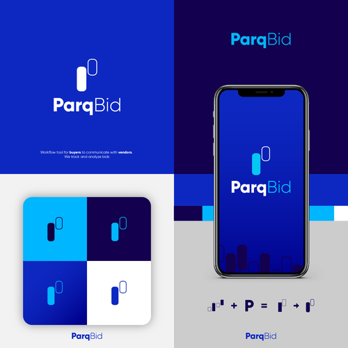 Powerful new Logo Design for team workflow tool to communicate with vendors. Design by adrianpdesigns