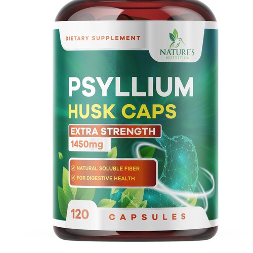 Natural Psyllium Husk Capsules Design needed for Nature's Nutrition Design by rashedhannan