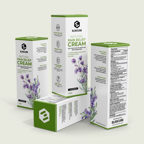 Pain Relief Cream Packaging Design by CUPEDIUM