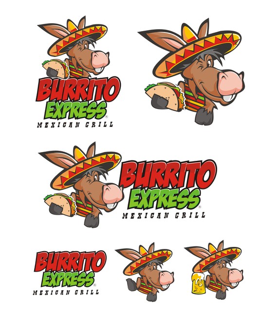 Burrito Express Mexican Grill Logo design contest