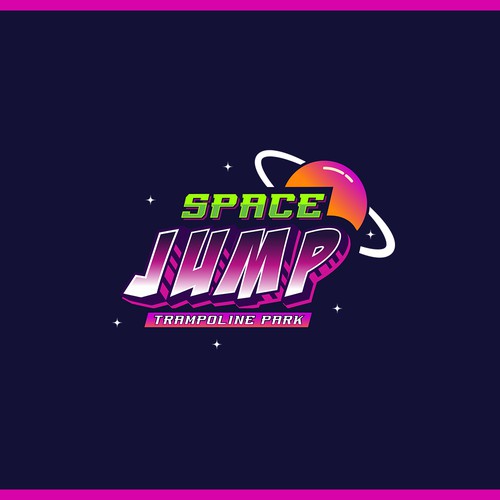 Space Jump Trampoline Park - Logo Design For Space Themed Adventure Park Design by Trzy ♛