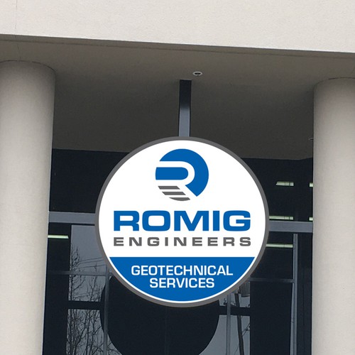 Circular Building Sign for Engineering Company Design by SoftSkills