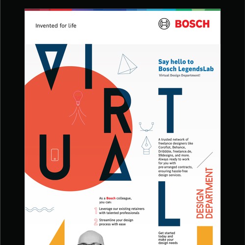 Flyer design for BOSCH; progressive service offering Design by Muhammad Shahrooz