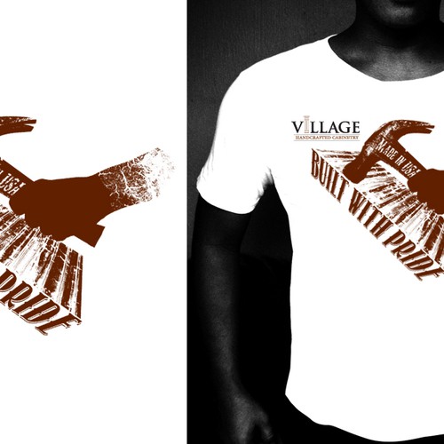 Village Handcrafted Cabinetry needs a new t-shirt design Diseño de J33_Works