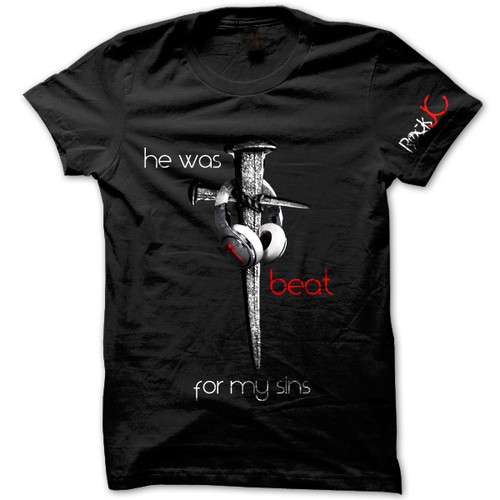 We need help creating a fresh t shirt design for our new company Rock JC Diseño de Mothrich