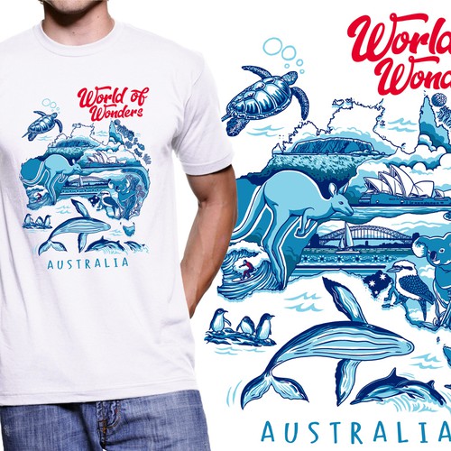 Australian T-shirts Design by noodlemie