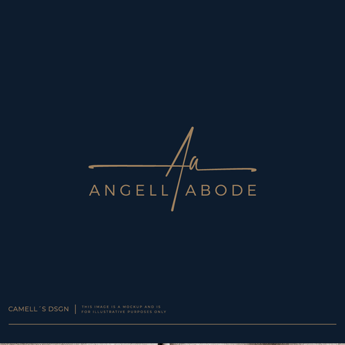 "Angell Abode - seeking a sleek logo for an upcoming organization company. Requesting golden designs!" winning Landing page design