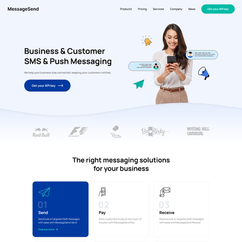 Messaging website Design by Technology Wisdom