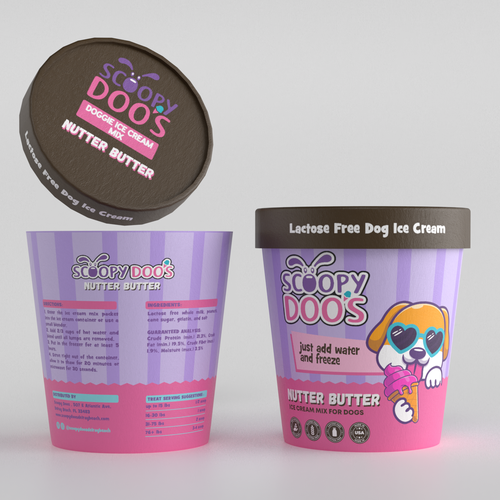 Dog Ice Cream Cup  Label Réalisé par Tamara.D