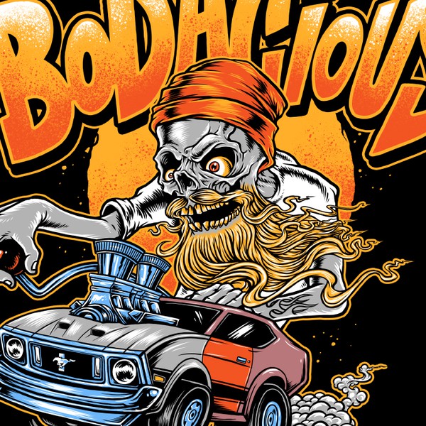 Rat Fink style illustration for Bodacius