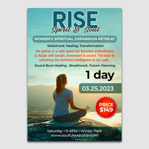 Spiritual Retreat Flyer Design by The Cloud Digital