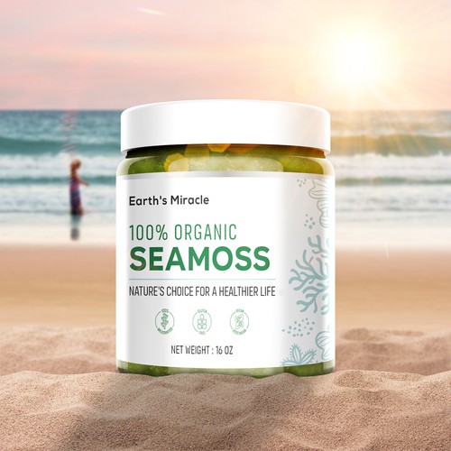 Design a Label for our Sea Moss Gel Product Design by ZAKIGRAPH ®