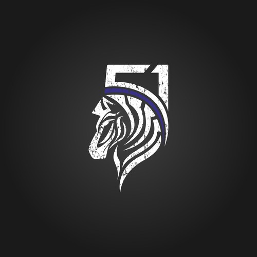 Edgy, Tough, Rugged, clothing Logo cleverly combining "Zebra" and "51" in a unique way. Design by adrian perdana