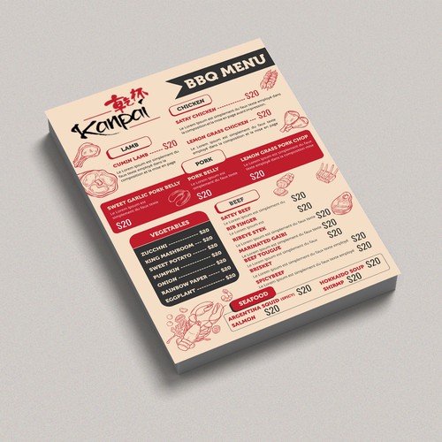 Designs | Design a 2 sided restaurant menu | Menu contest