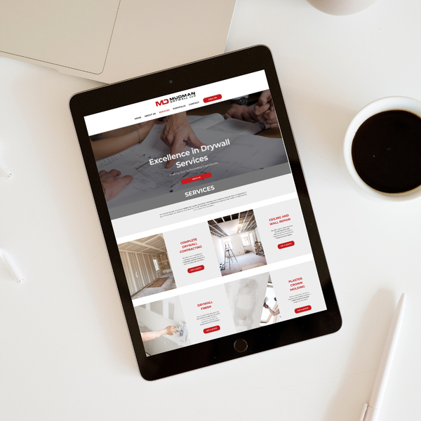 Website Design for Mudman Drywall